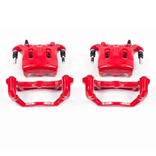 Front RED CALIPER PAIR W/BRKT for INFINITI and Nissan image 2