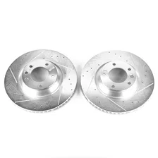 Front DRILLEDSLOTTED ROTOR PAIR for Audi, Porsche and Volkswagen image 2