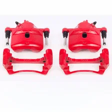 Front RED CALIPER PAIR W/BRKT for 1998-2002 Honda Accord image 2