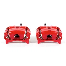Front RED CALIPER PAIR W/BRKT for 2013-2022 Nissan Altima and LEAF image 2