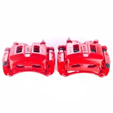 Front RED CALIPER PAIR W/BRKT for 2000-2006 Mitsubishi Montero image 2