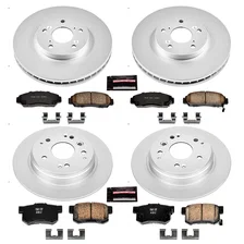 Front and Rear Z17 COATED BRAKE KIT for 2004-2008 Acura TL image 2