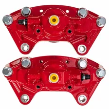 Rear RED CALIPER PAIR W/O BRKT for INFINITI and Nissan image 3