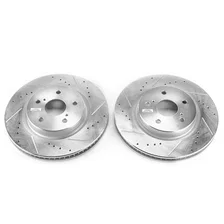 Front DRILLEDSLOTTED ROTOR PAIR for Toyota and Lexus image 2