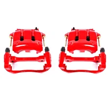 Front RED CALIPER PAIR W/BRKT for 2005-2014 Ford Mustang image 2