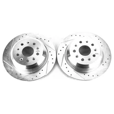 Rear DRILLEDSLOTTED ROTOR PAIR for 2018-2024 Jeep Wrangler image 2