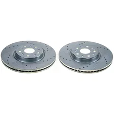 Rear DRILLEDSLOTTED ROTOR PAIR for 2020-2024 Chevrolet Corvette image 2