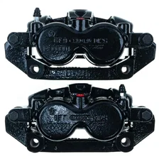 Front BLK CALIPER PAIR W/BRKT for Dodge and Mitsubishi image 2