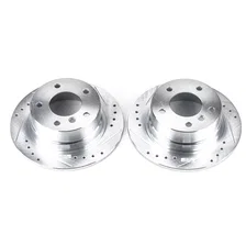 Rear DRILLEDSLOTTED ROTOR PAIR for 1995-1999 BMW 318ti image 2