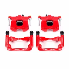 Rear RED CALIPER PAIR W/BRKT for Jeep and Dodge image 2