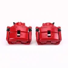 Front RED CALIPER PAIR W/BRKT for 2001-2010 Chrysler PT Cruiser image 2