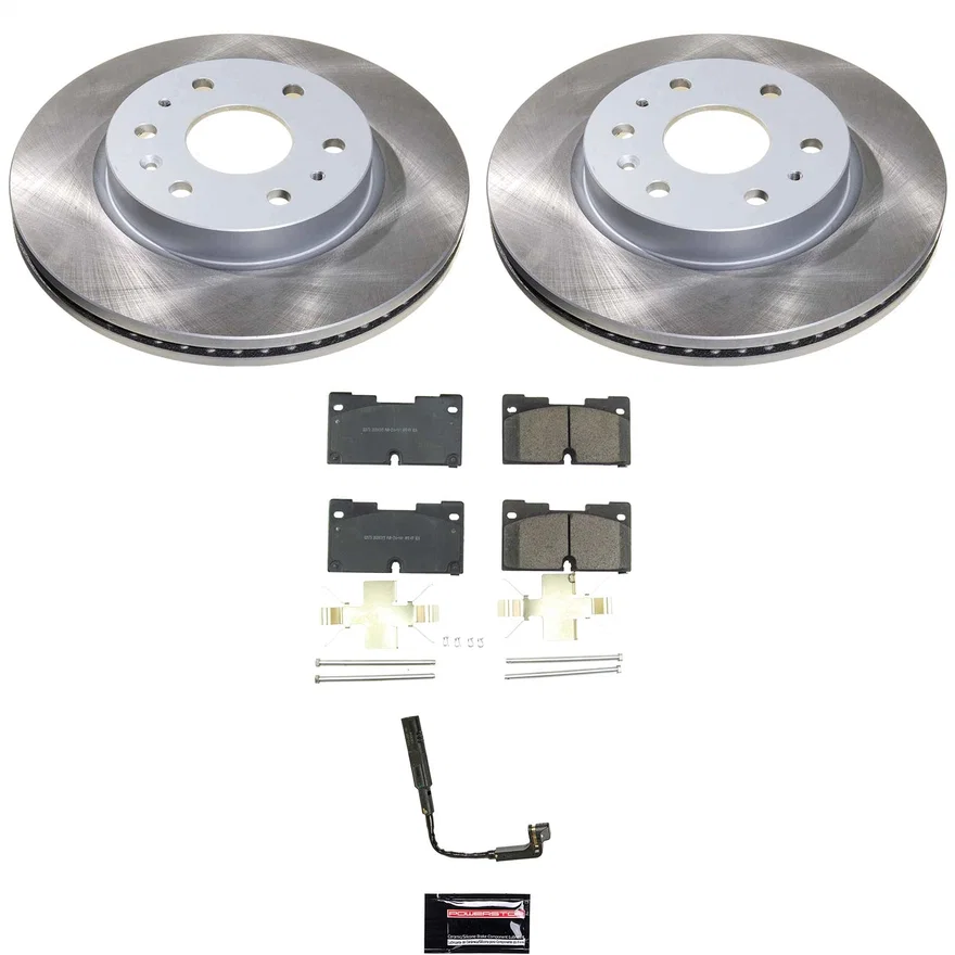 Front SEMI-COATED ROTOR KIT for 2019 Chevrolet Silverado 1500