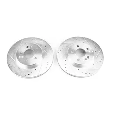 Rear DRILLEDSLOTTED ROTOR PAIR for Mercedes-Benz image 2