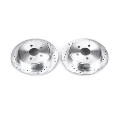 Rear DRILLEDSLOTTED ROTOR PAIR for 2003-2010 Chrysler PT Cruiser and Dodge Neon image 2