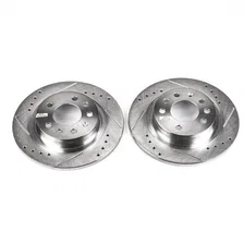 Rear DRILLEDSLOTTED ROTOR PAIR for 2006-2010 Pontiac Solstice and Saturn Sky image 2