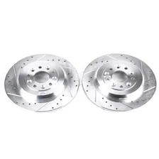 Rear DRILLEDSLOTTED ROTOR PAIR for Ford, Lincoln and Mercury image 2