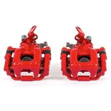 Rear RED CALIPER PAIR W/BRKT for Volkswagen and Audi image 2