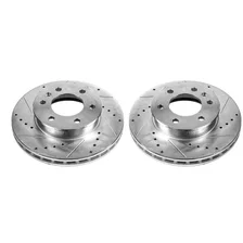 Front DRILLEDSLOTTED ROTOR PAIR for Freightliner, Mercedes-Benz and Dodge image 2