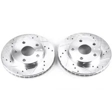 Front DRILLEDSLOTTED ROTOR PAIR for 1991-1995 Toyota MR2 image 2