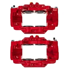Front RED CALIPER PAIR W/O BRKT for 2015-2024 Lexus GX460 and Toyota 4Runner image 5