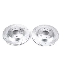 Front DRILLEDSLOTTED ROTOR PAIR for Chevrolet, GMC and Cadillac image 2