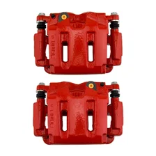 Front RED CALIPER PAIR W/BRKT for 2005-2013 Ford F-250 Super Duty and F-350 Super Duty image 4