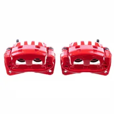 Front RED CALIPER PAIR W/BRKT for Subaru and Saab image 2