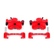 Front RED CALIPER PAIR W/BRKT for Honda image 2