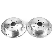 Rear DRILLEDSLOTTED ROTOR PAIR for Subaru image 2
