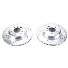 Rear DRILLEDSLOTTED ROTOR PAIR for BMW image 2