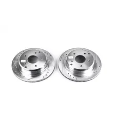 Rear DRILLEDSLOTTED ROTOR PAIR for 1984-1987 Chevrolet Corvette image 2