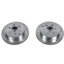 Rear DRILLEDSLOTTED ROTOR PAIR for Nissan and Suzuki image 2