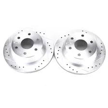 Rear DRILLEDSLOTTED ROTOR PAIR for Chevrolet and GMC image 2