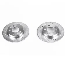 Rear DRILLEDSLOTTED ROTOR PAIR for 2000-2006 Audi TT Quattro image 2