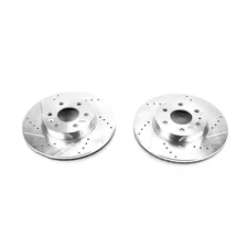 Front DRILLEDSLOTTED ROTOR PAIR for 2015-2020 Chevrolet Colorado and GMC Canyon image 2