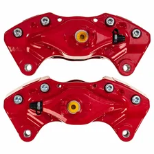 Rear RED CALIPER PAIR W/O BRKT for 2008-2017 Subaru Impreza and WRX STI image 3
