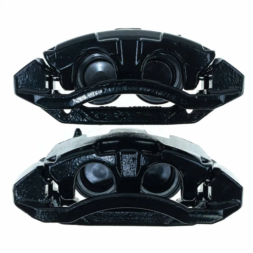 Front BLK CALIPER PAIR W/BRKT for Dodge and Mitsubishi