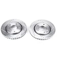 Front DRILLEDSLOTTED ROTOR PAIR for 5 vehicles image 2