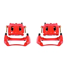 Front RED CALIPER PAIR W/BRKT for 1999-2003 Ford F-150 and Lincoln Blackwood image 2