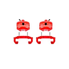 Front RED CALIPER PAIR W/BRKT for Volkswagen and Audi image 2