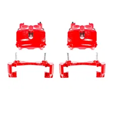 Front RED CALIPER PAIR W/BRKT for 1999-2002 Jeep Grand Cherokee image 2