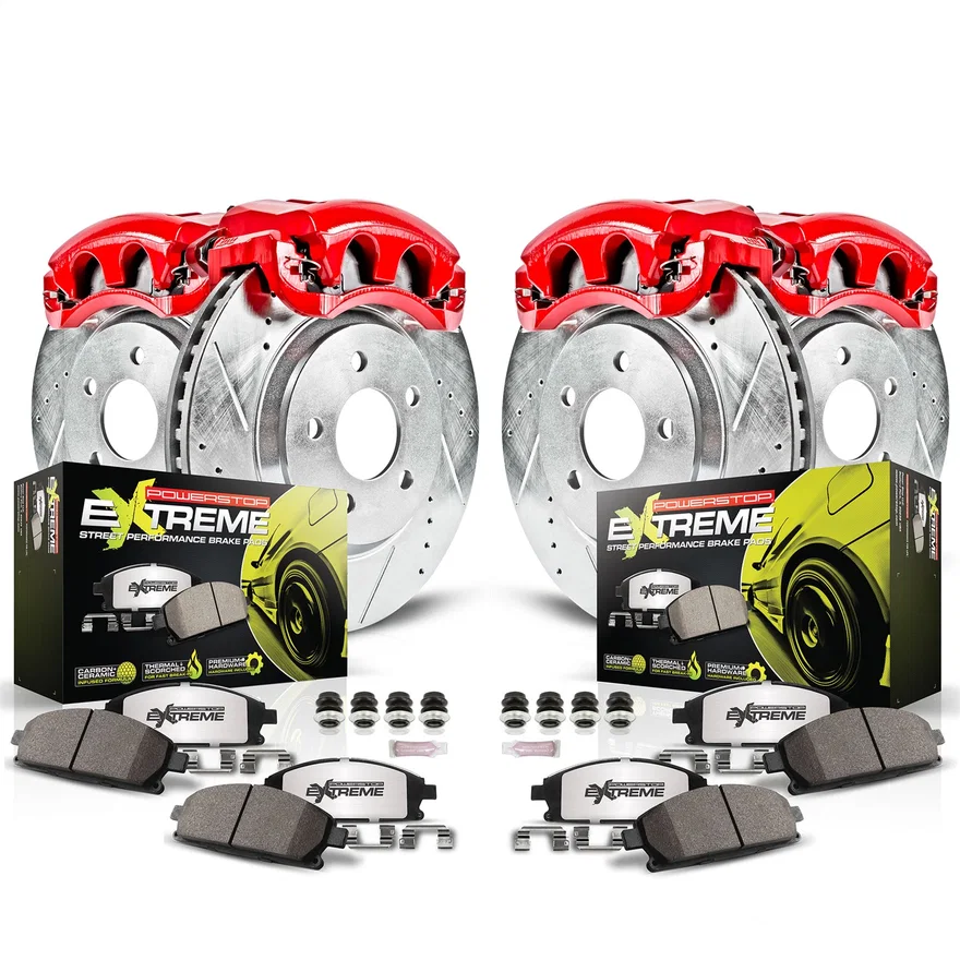 PowerStop KC286-26, Front and Rear Z26 STREET KIT W/CALS for Subaru Legacy