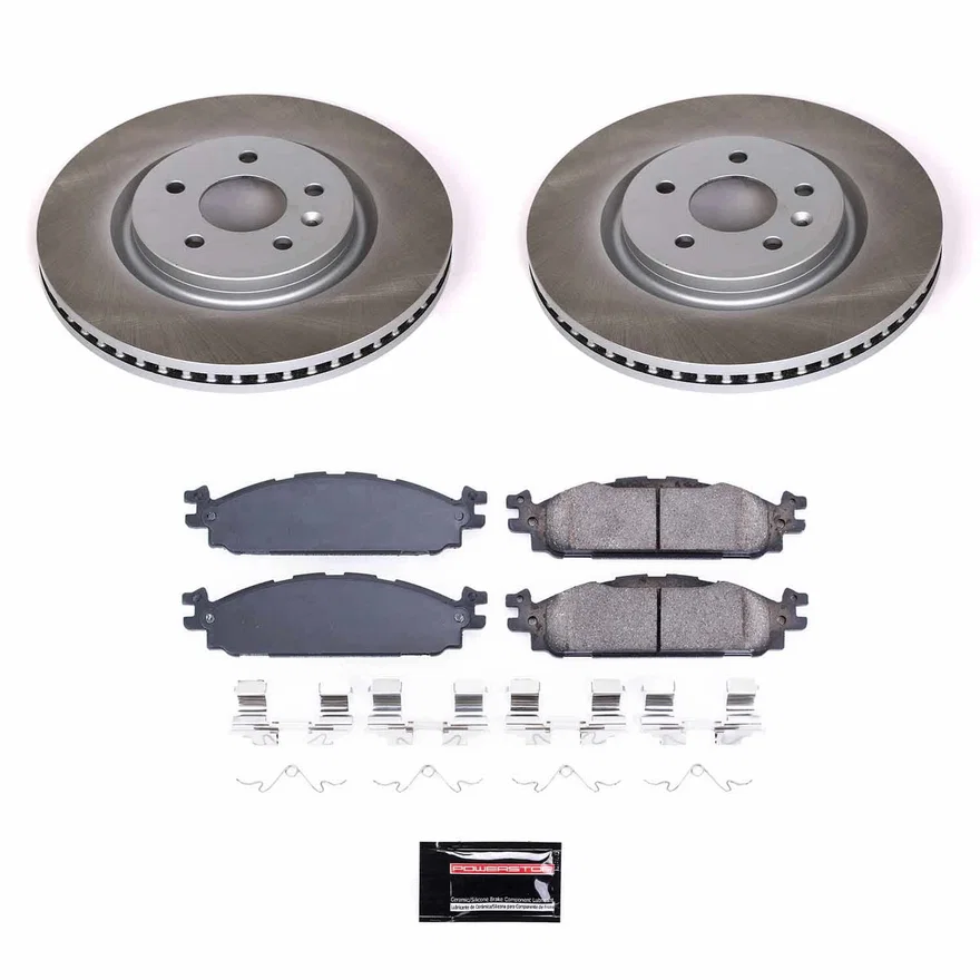 Front SEMI-COATED ROTOR KIT for Ford and Lincoln