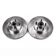 Front DRILLEDSLOTTED ROTOR PAIR for 2001-2005 Ford Explorer Sport and Explorer Sport Trac image 2