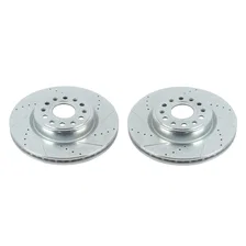 Front DRILLEDSLOTTED ROTOR PAIR for 2019-2024 Ram 1500 image 2