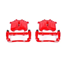 Rear RED CALIPER PAIR W/BRKT for Chevrolet, GMC and Cadillac image 2
