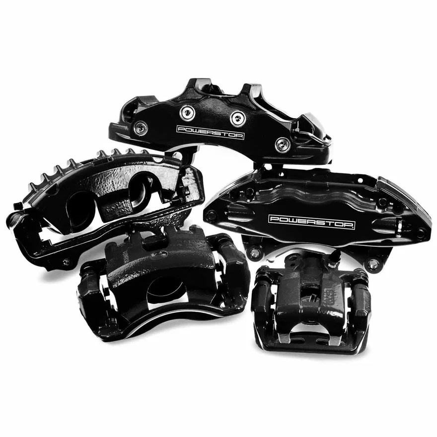 Front BLK CALIPER PAIR W/BRKT for 2004-2005 Ford F-150