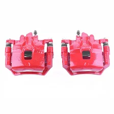 Front RED CALIPER PAIR W/BRKT for 1998-2002 Chevrolet Prizm and Toyota Corolla image 2