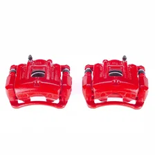 Front RED CALIPER PAIR W/BRKT for 2013-2020 Hyundai Santa Fe Sport and Kia Sorento image 2