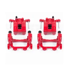 Rear RED CALIPER PAIR W/BRKT for INFINITI and Nissan image 2